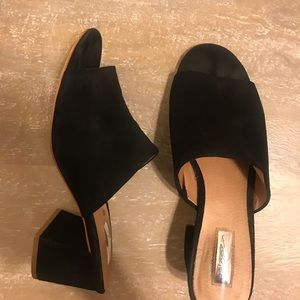 Halogen Suede Black Mules